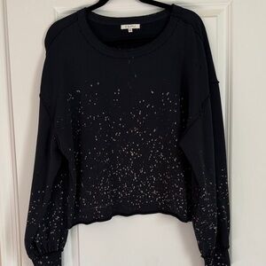 Z supply black Speckled Women's Sweatshirt medium EUC